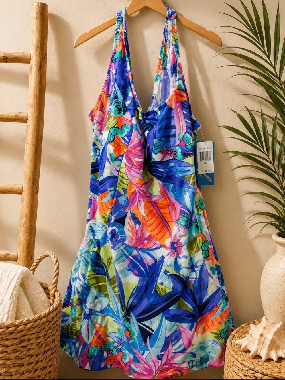 Women’s Azul Tropical Floral One-Piece Swimsuit - 26W